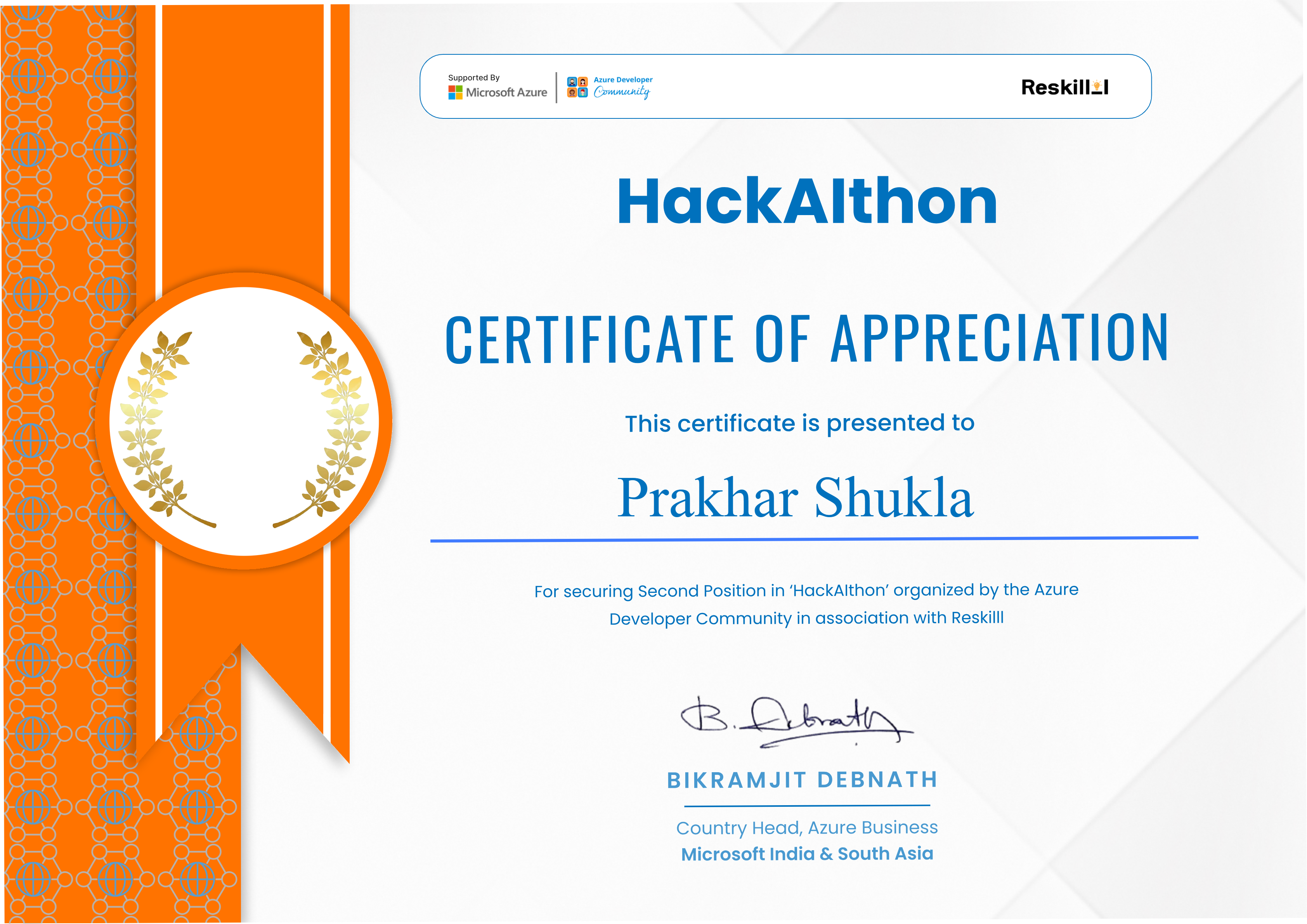 1st Runner-Up, HackAIthon